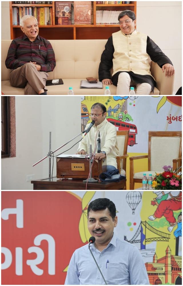 સ્નેહલ મુઝુમદારે બન્ને રાજ્યોની અકાદમીના સહકાર્યને અનુમોદન આપ્યું હતું. `આ ઈમારતમાં કવિ આવીને કાવ્યપાઠ કરે ત્યારે એ ભવન બને છે ` ભાગ્યેશ જહાએ કહ્યું.