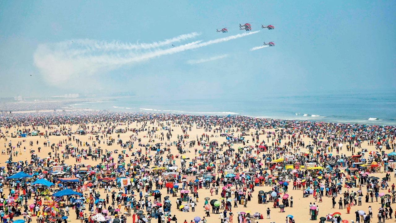 ચેન્નઈના મરીના બીચ પર ઍર-શો