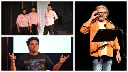NCPAના થિએટર ફેસ્ટિવલમાં સૌમ્ય જોશી, અમાત્ય ગોરડિયા અને અંકિત ગોરે દર્શકોને પોતાના સર્જન અને વાતો સાથે જોડાયેલા રાખ્યાં