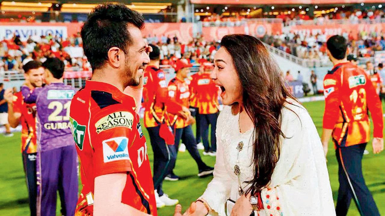 કલકત્તા સામેની મૅચ બાદ ચહલને મળીને ખૂબ જ ખુશ જોવા મળી હતી પ્રીતિ ઝિન્ટા.