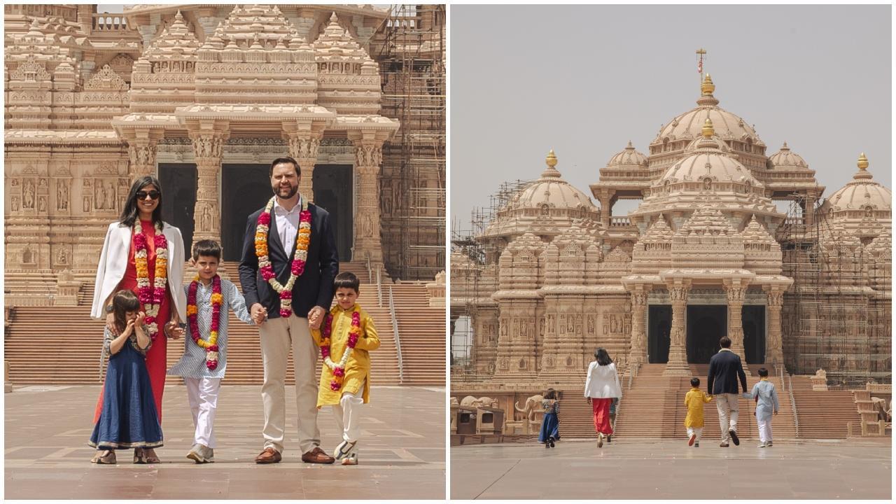 USAના ઉપ રાષ્ટ્રપ્રમુખ જે. ડી. વાન્સ પરિવાર સાથે દિલ્હી અક્ષરધામ પહોંચ્યા