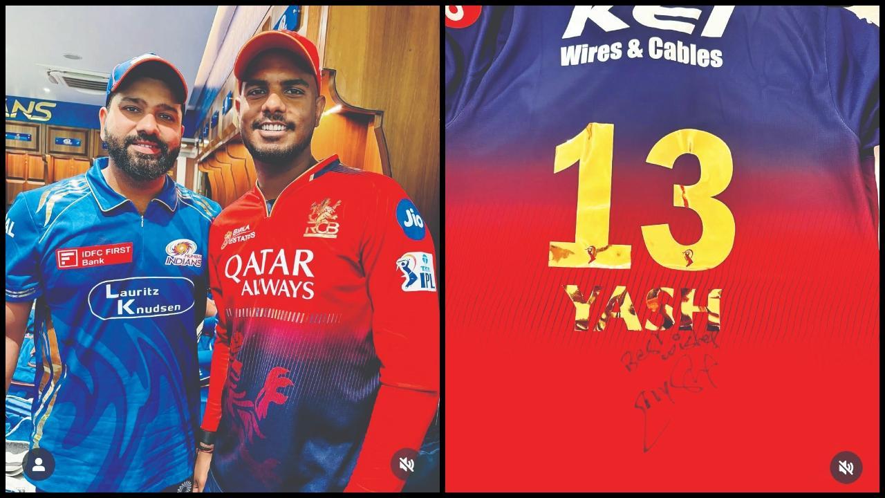 મૅચ બાદ ફાસ્ટ બોલર યશ દયાલની જર્સી પર ઑટોગ્રાફ