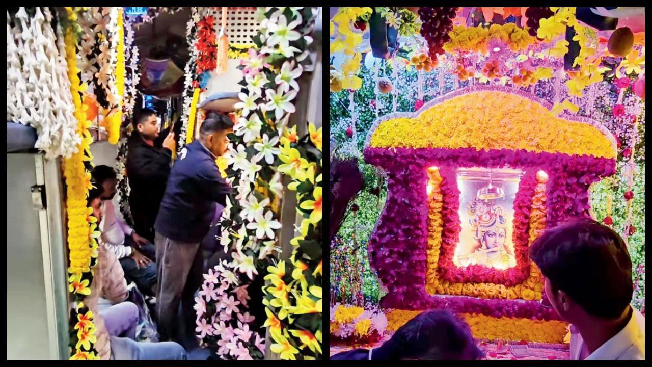 ભારતીય રેલવેના એક કોચને દુલ્હનની જેમ સજાવાયો છે