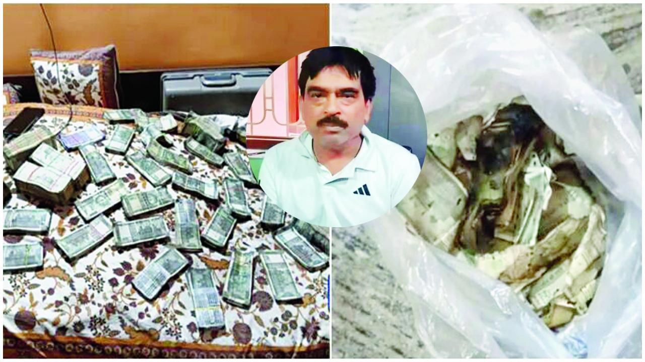 દરોડા દરમિયાન છત પરથી પૉલિથિનમાં ૪૦ લાખ રોકડા મળી આવ્યા હતા.