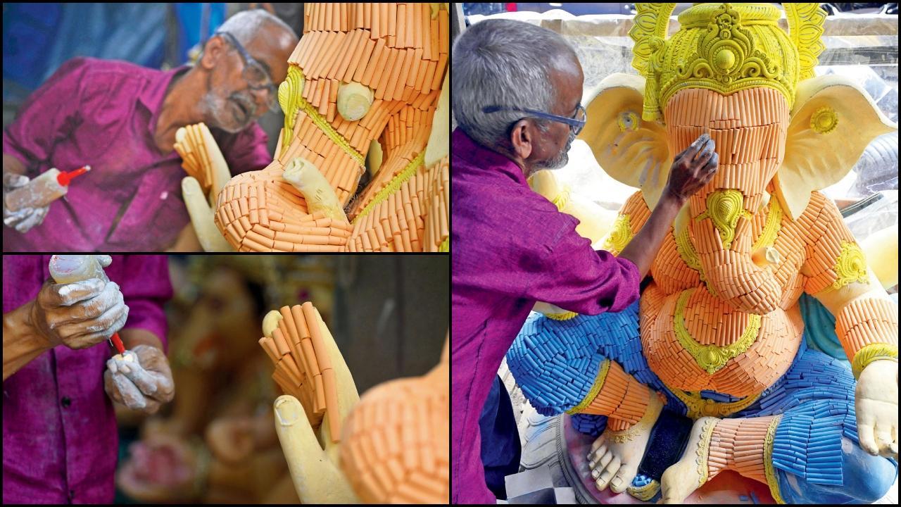 ચૉકમાંથી ગણપતિ બનાવ્યા વિનાયક દહિતુલે