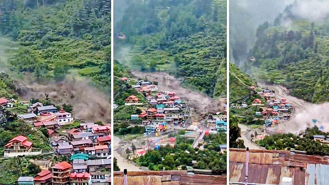 પહાડમાંથી નીકળતી ખીર ગંગા નદીના ધસમસતા પ્રવાહમાં ધરાલી ગામનાં ઘરો, બજાર અને હોટેલો ઘડીના છઠ્ઠા ભાગમાં હતાં ન હતાં થઈ ગયાં હતાં. 