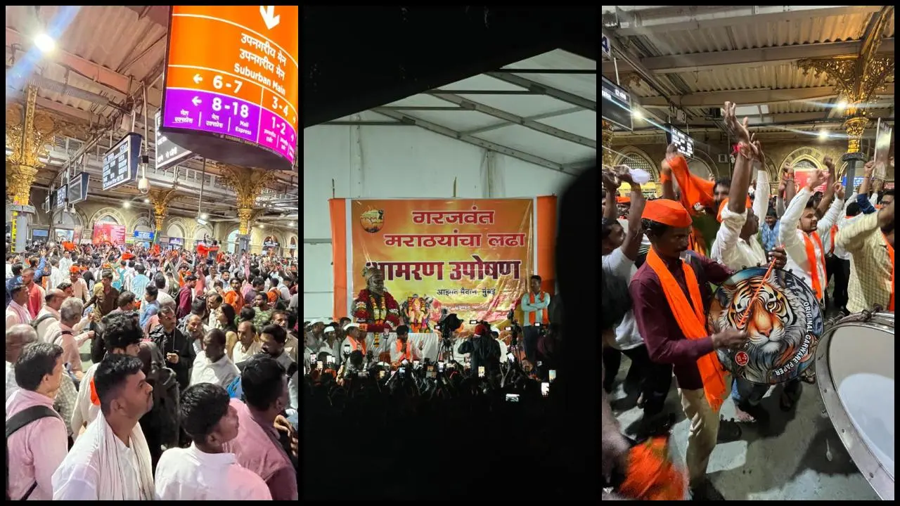 મનોજ જરાંગેને બીજા દિવસની પરવાનગી મળતા કાર્યકરો ખુશ, જુઓ CSMT આસપાસની પરિસ્થિતિ