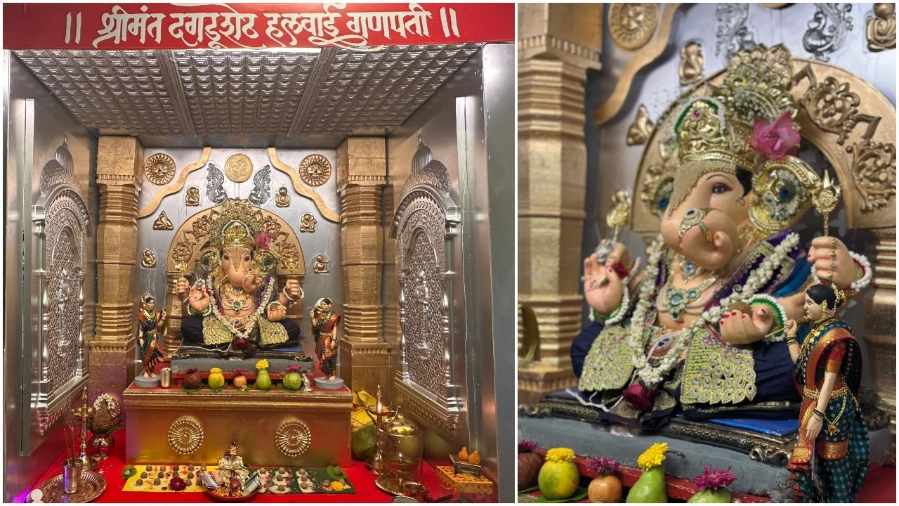 આ પરિવારે બાપ્પા માટે ઘરમાં જ બનાવ્યું દગડુશેઠ હલવાઈ મંદિર- જુઓ ફોટોઝ