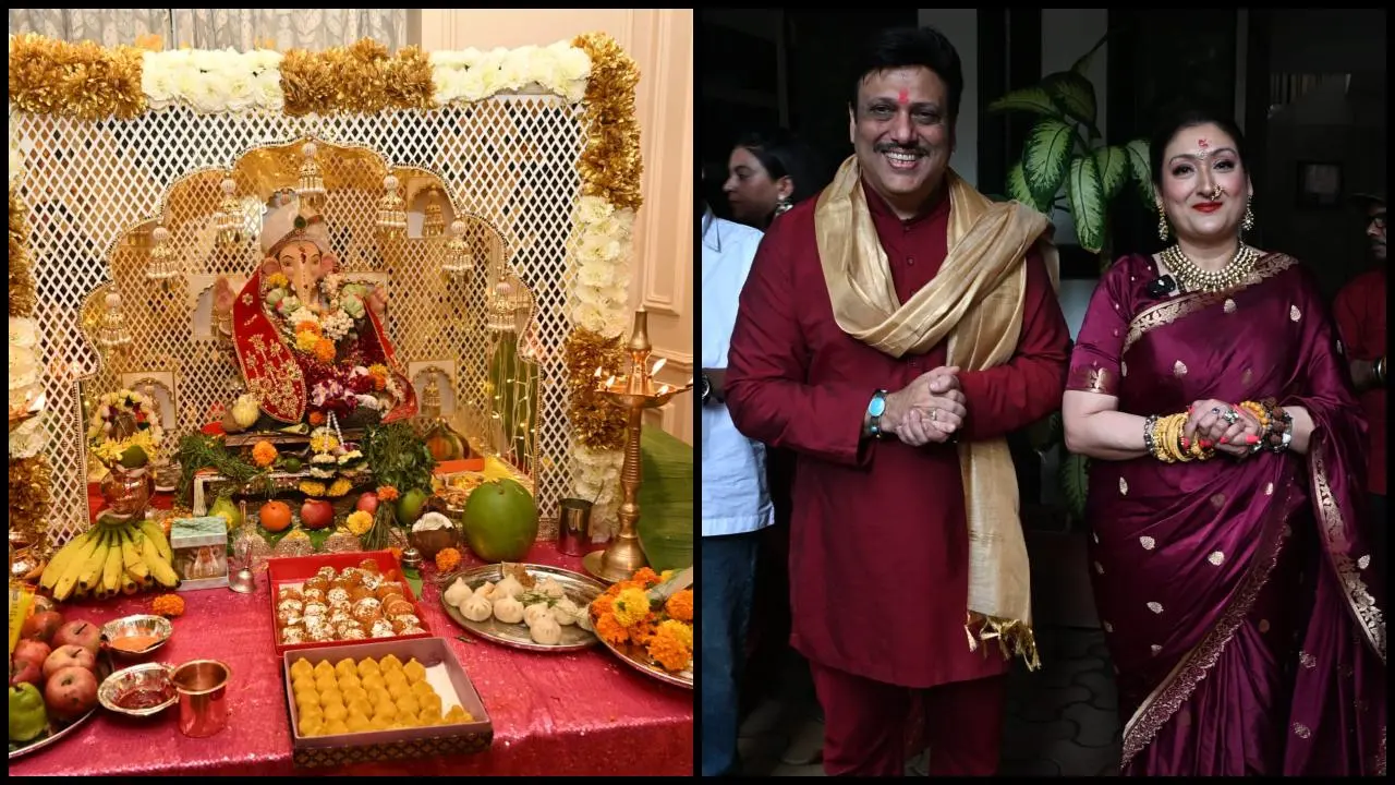 ગોવિંદાના ઘરે પણ બાપ્પાનું આગમન (તસવીરો: સતેજ શિંદે)
