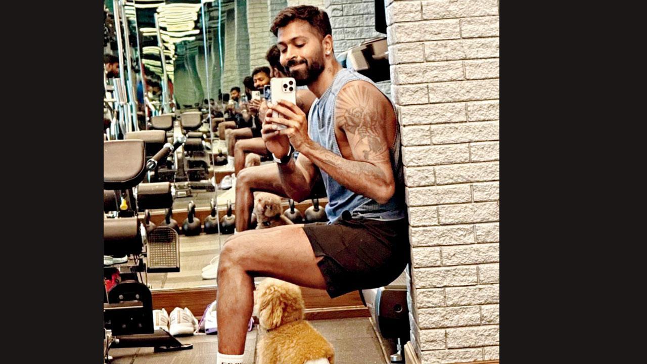 હાલમાં જ હાર્દિક પંડ્યાએ પોતાનો વૉલ સ્ક્વૉટ્સ કરતો ફોટો શૅર કર્યો હતો.