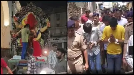 ઈંડા ફેંકવાની ઘટના બાદ આરોપીને પકડીને પોલીસે તેમની રૅલી કાઢી હતી (તસવીર: X)