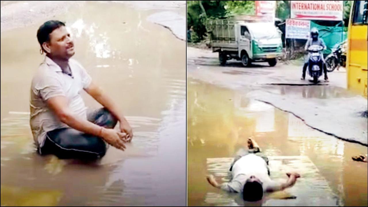 પાણી ભરેલા ખાડામાં દીકરી પડી અને પલળી ગઈ એટલે પપ્પાને ગુસ્સો આવતાં ખાડામાં જ ચાદર લઈને લંબાવી દીધું