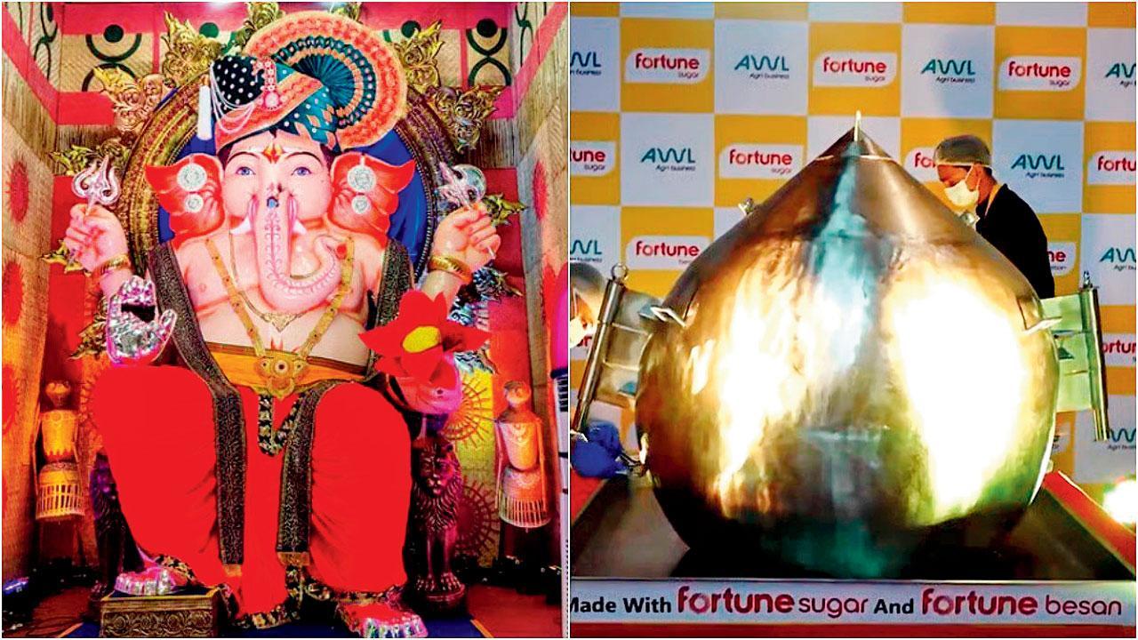 ગિરગાવચા રાજાને વિશ્વનો સૌથી મોટો ૮૦૦ કિલોનો મોદક ધરાવવામાં આવ્યો