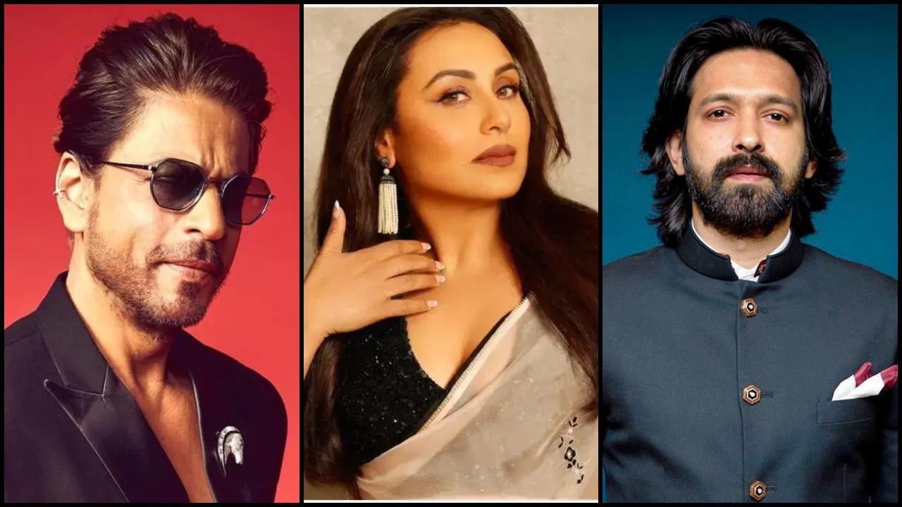 શાહરૂખ ખાન, રાની મુખર્જી અને વિક્રાંત મેસી ફાઇલ તસવીર (સૌજન્ય: મિડ-ડે)