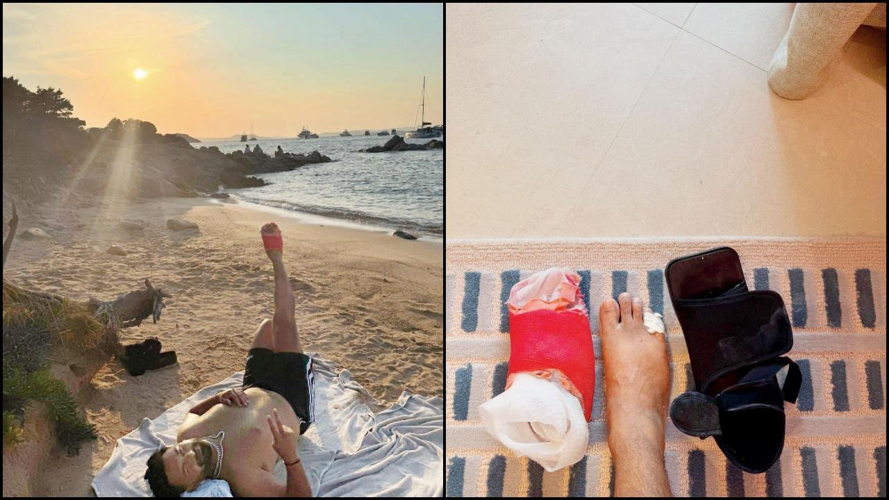 પગમાંથી સ્લિપર સહિતની અન્ય વસ્તુઓ ઉતારી દીધી હતી રિષભ પંતે.