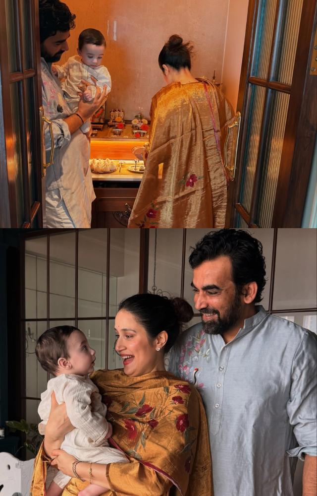 ગણેશ ચતુર્થીના દિવસે સાગરિકા ઘાટગેએ દીકરાનો ચહેરો દેખાડ્યો