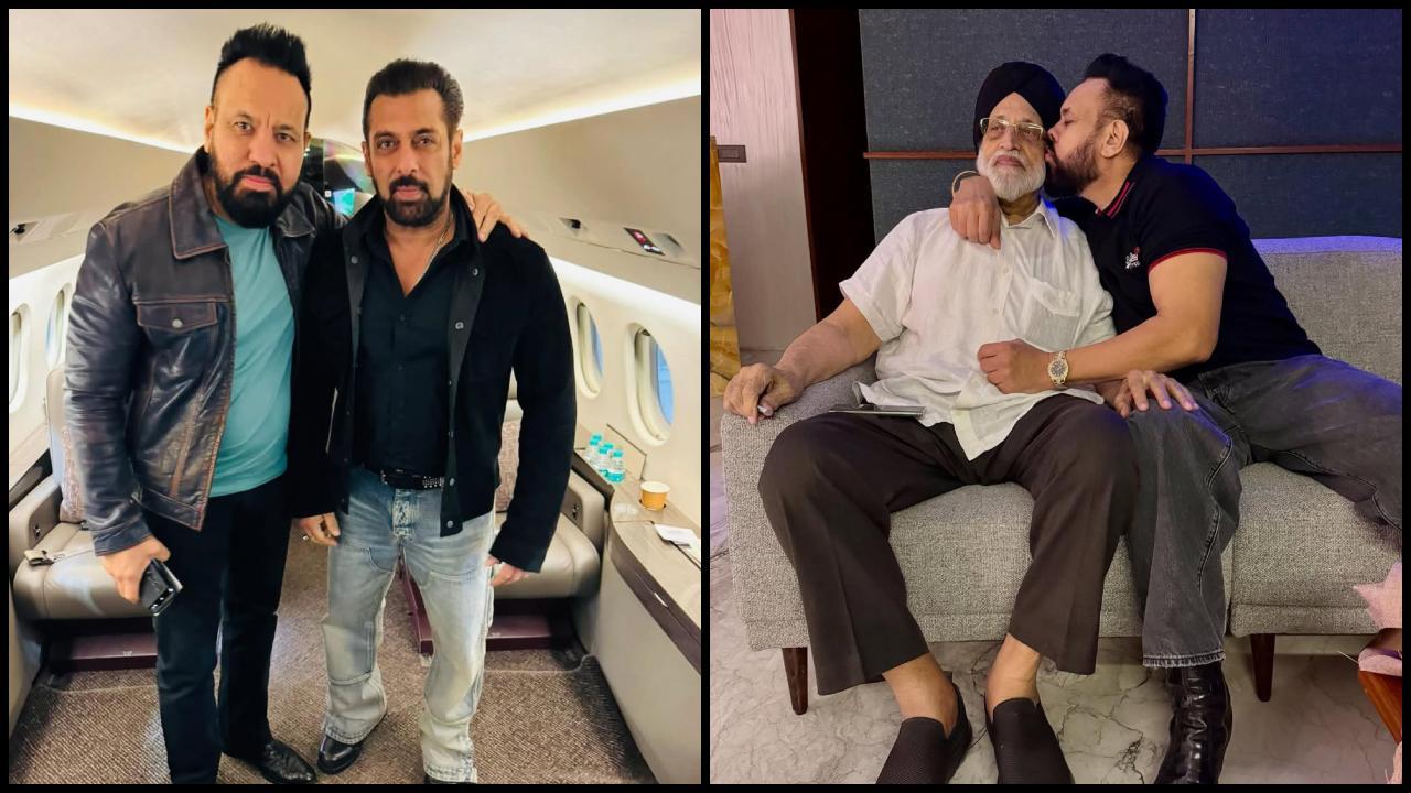 સલમાન ખાન શેરા સાથે અને શેરાનાં પિતા