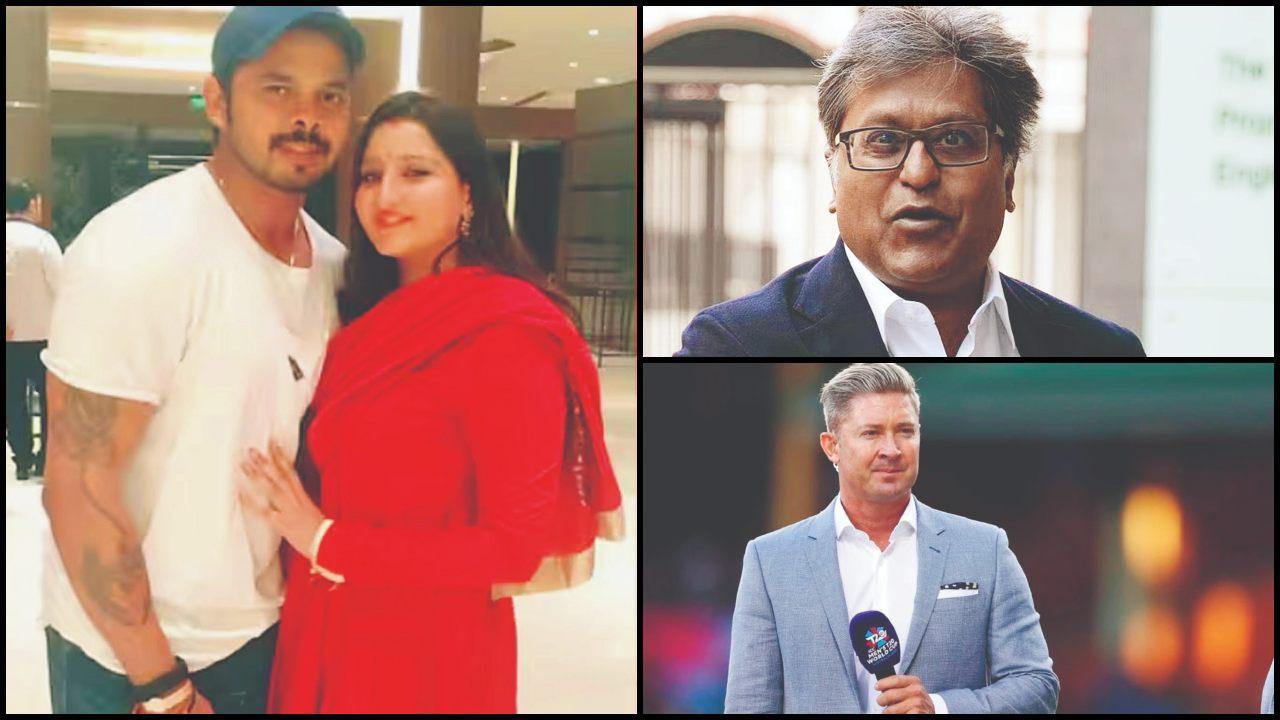 લલિત મોદી, માઇકલ ક્લાર્કે, શ્રીસાન્ત અને પત્ની ભુવનેશ્વરી શ્રીસાન્તે