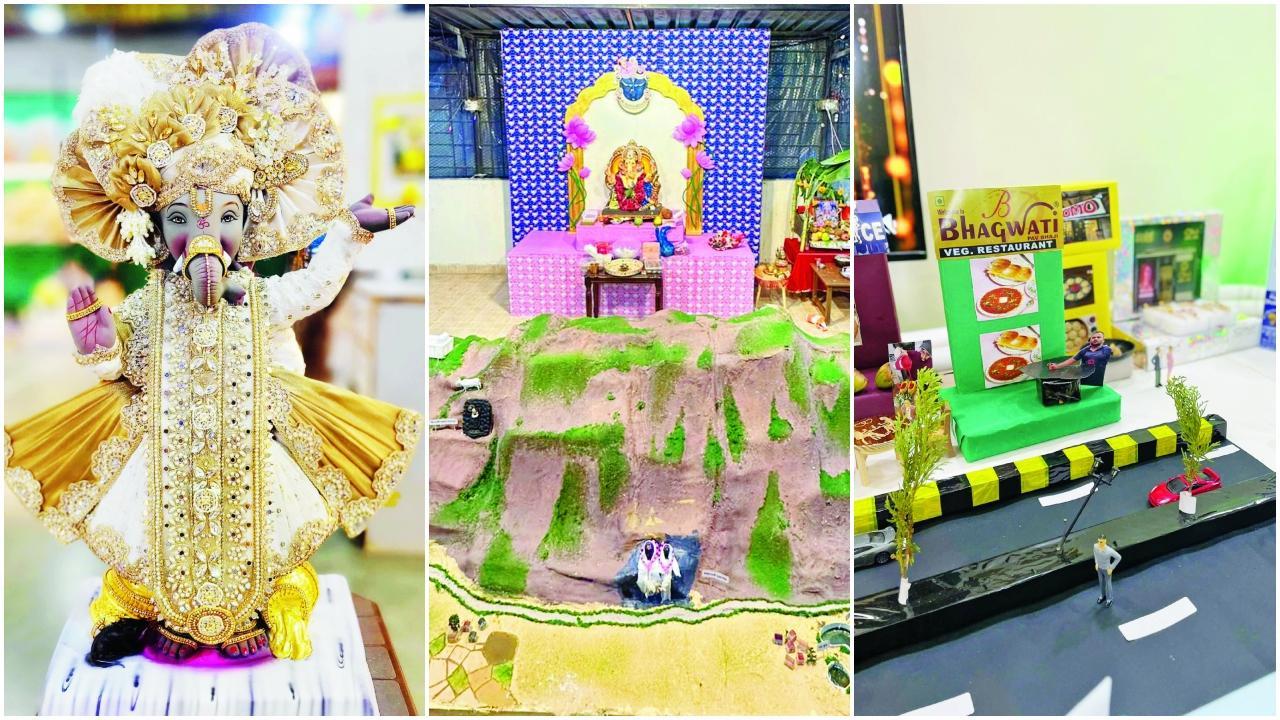 મુંબઈના આ ગુજરાતી પરિવારોએ બાપ્પા માટે કર્યું યુનિક ડેકોરેશન