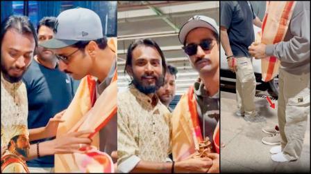 છત્રપતિ સંભાજી મહારાજની મૂર્તિ સ્વીકારતી વખતે જૂતાં ઉતારીને વિકી કૌશલે જીતી લીધાં દિલ