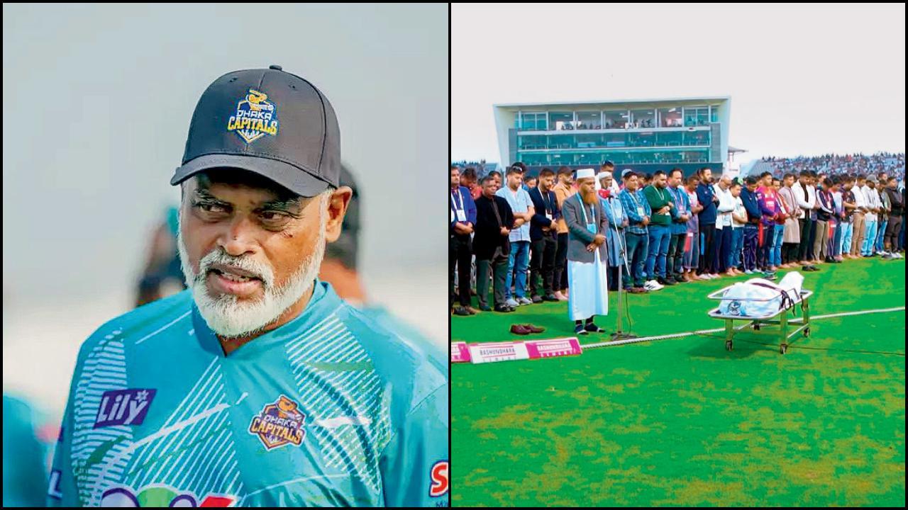 બંગલાદેશ પ્રીમિયર લીગમાં મૅચ પહેલાં એક કોચ મેદાનમાં બેભાન થઈને જીવ ગુમાવી બેઠો, મેદાન પર મૃતદેહ લાવીને આપવામાં આવી શ્રદ્ધાંજલિ