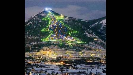 ૭૫૦ મીટર ઊંચું અને ૪૫૦ મીટર પહોળું ક્રિસમસ-ટ્રી બને છે ઇટલીના આ પહાડ પર