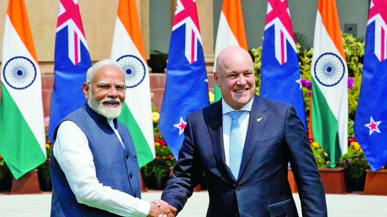  ભારત-ન્યુ ઝીલૅન્ડ ફ્રી ટ્રેડ ઍગ્રીમેન્ટ (FTA)ના સફળ સમાપનની જાહેરાત થઇ