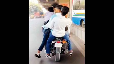 ૧ બાઇક પર પાંચ યુવાનોની સવારી, પોલીસે ૩૧,૦૦૦ રૂપિયાનો દંડ ફટકાર્યો