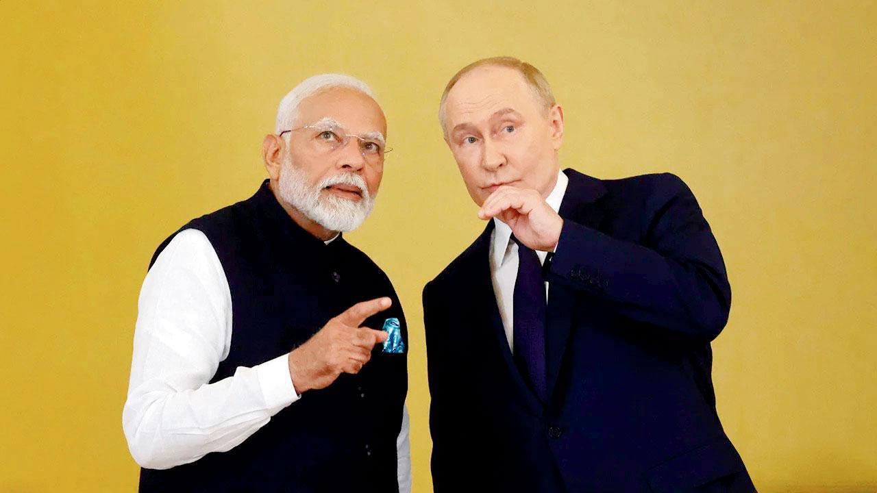 નરેન્દ્ર મોદી અને વ્લાદિમીર પુતિન