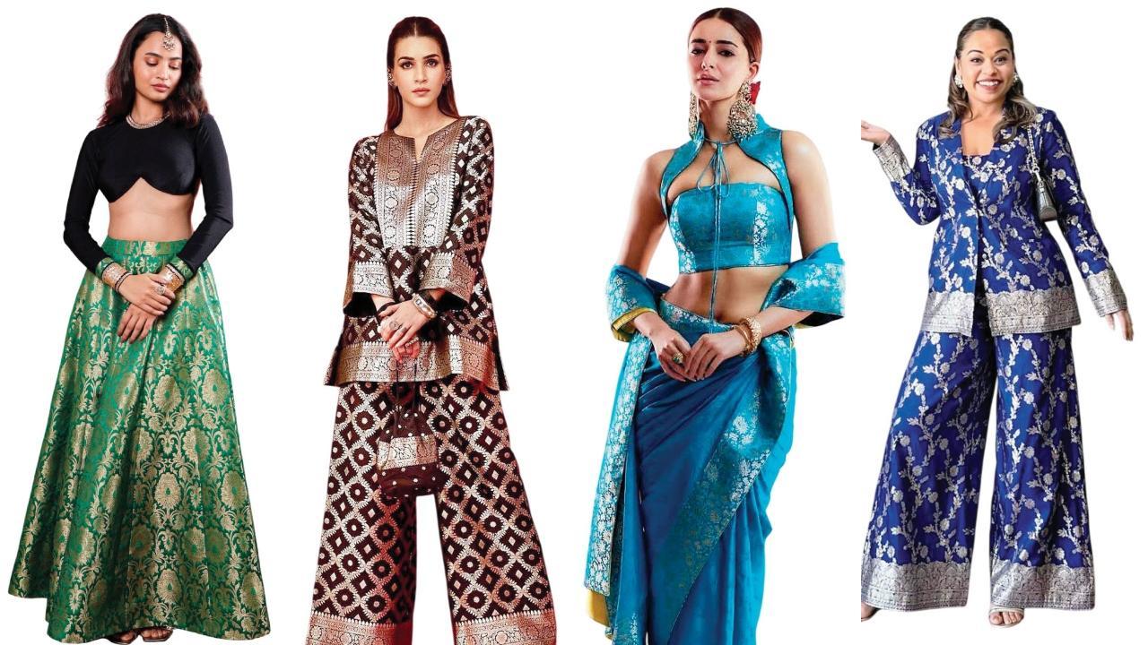 બનારસી સાડી કન્ટેમ્પરરી સ્ટાઇલમાં