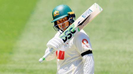 ઉસ્માન ખ્વાજાએ ૮૨ રન ફટકાર્યા હતા