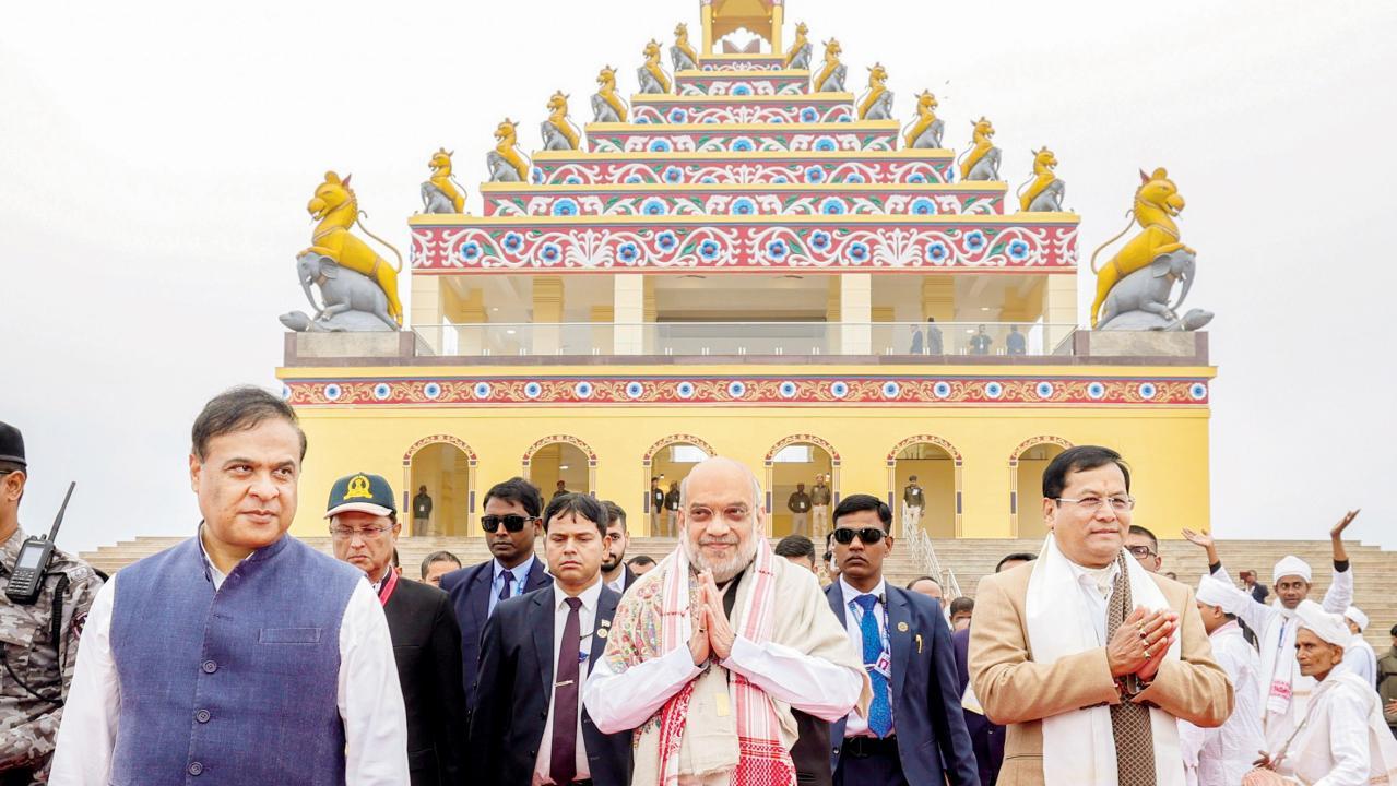 આસામમાં વૈષ્ણવ સંત શ્રીમંત શંકરદેવના જન્મસ્થળ બટદ્રવાનું અમિત શાહે કર્યું લોકાર્પણ