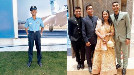 મમ્મી-પપ્પા હેમલતા અને પ્રકાશ નાગડા તથા નાના ભાઈ ધવલ સાથે ભવ્ય