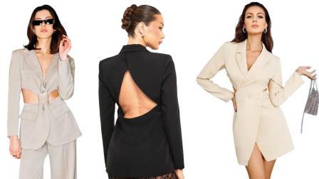 કટઆઉટ બ્લેઝર