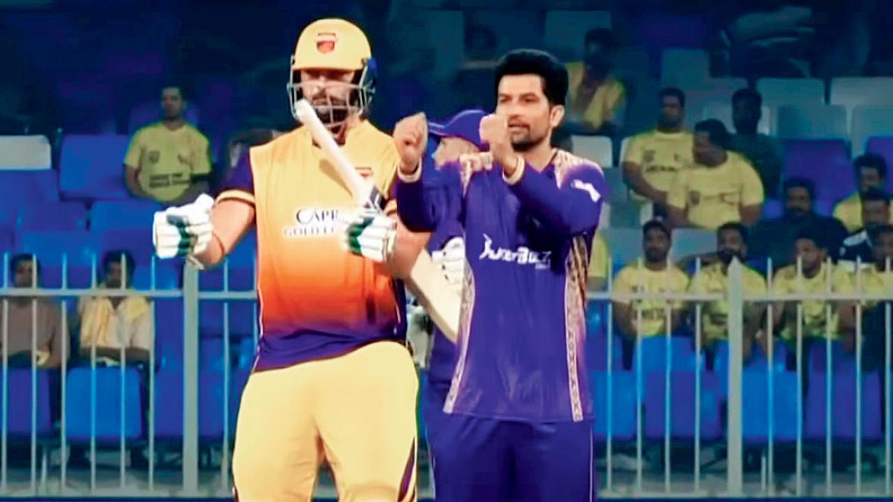 ILT20માં આઉટ થયા બાદ બોલરના ડાન્સ સેલિબ્રેશનમાં જોડાયો ટિમ ડેવિડ