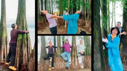ચીનમાં વૃક્ષને ભેટવાનો ટ્રેન્ડ