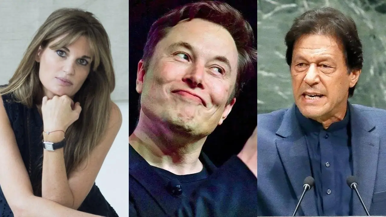 જેમિમા ગોલ્ડસ્મિથ, ઈલોન મસ્ક અને ઈમરાન ખાન ફાઇલ તસવીર (સૌજન્ય: મિડ-ડે)