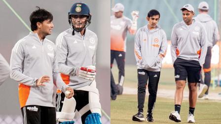 લખનઉના સ્ટેડિયમમાં પ્રેક્ટિસ કરતા ભારતીય ખેલાડીઓ
