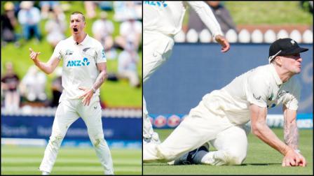 બ્લેયર ટિકનરે ૪ વિકેટ લીધા પછી બાઉન્ડરી બચાવવામાં ઈજાગ્રસ્ત થઈને હૉસ્પિટલ ભેગા થવું પડ્યું હતું.