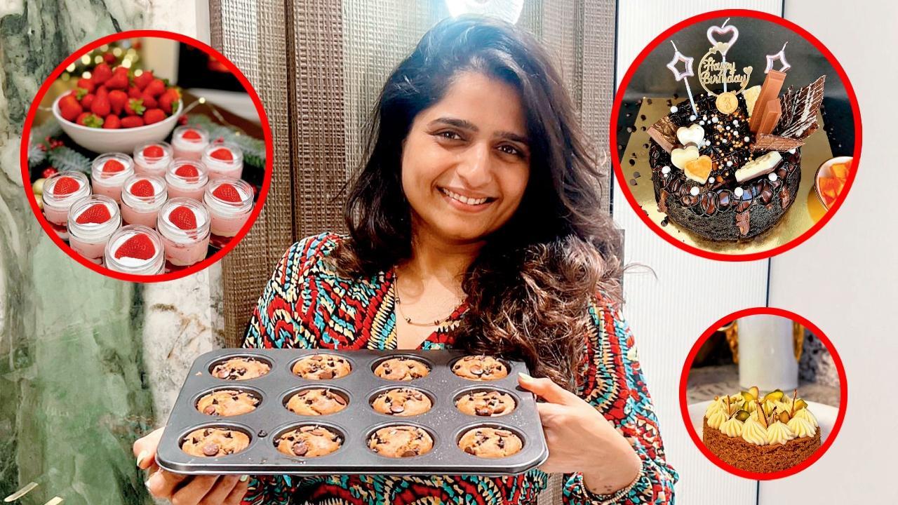 ઈશિતા શાહ ઠક્કર અને તેમણે બનાવેલ શુગર-ફ્રી ડિઝર્ટ્‌સ શુગર-ફ્રી સ્ટ્રૉબરી ચીઝ ક્રીમ, મોલ્ટન ચૉકલેટ કેક, જોઅર કૂકી ક્રીમ