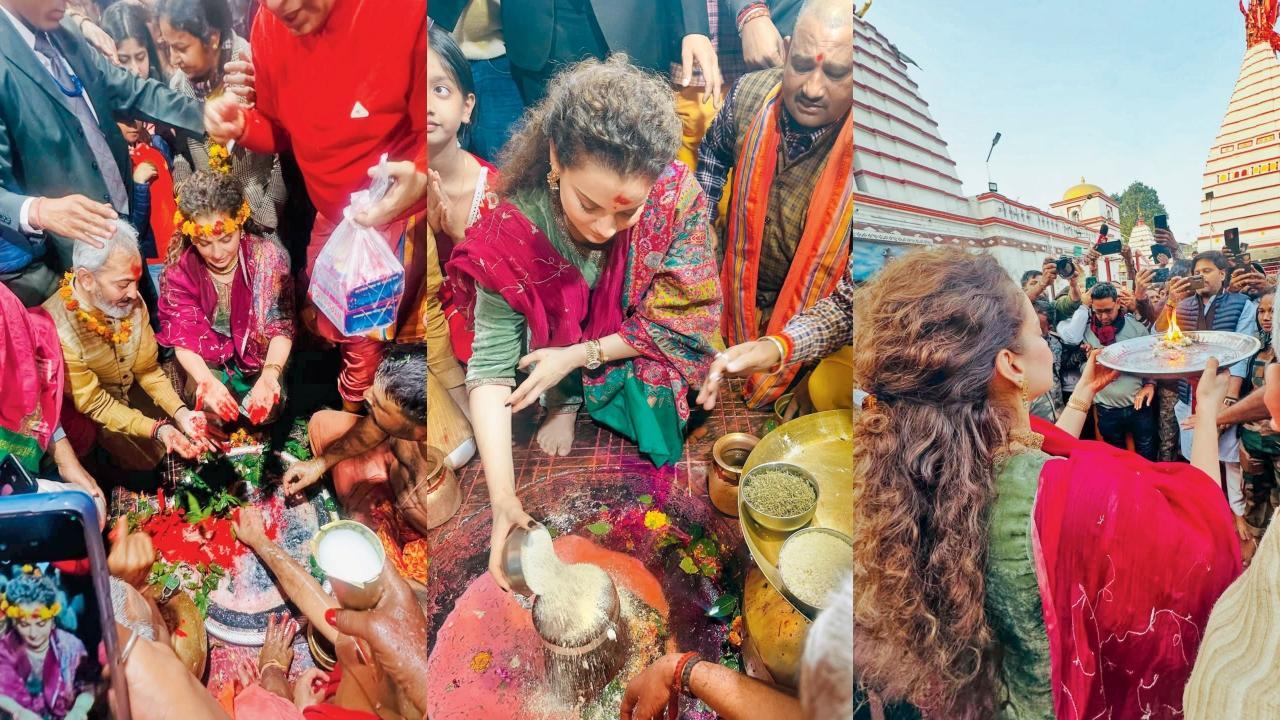 ગઈ કાલે ઝારખંડના દેવઘરમાં આવેલા વૈદ્યનાથ જયોતિર્લિંગનાં દર્શન કર્યાં હતાં કંગના રનૌતે