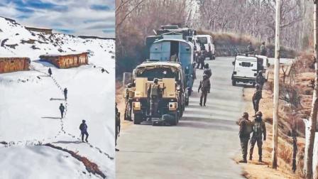ડોડા અને કિશ્તવારમાં બરફની વચ્ચે પૅટ્રોલિંગ કરી રહેલા સેનાના જવાનો, શ્રીનગર-બારામુલ્લા નૅશનલ હાઇવે પર ઇન્ડિયન આર્મીના જવાનોએ કૉર્ડન ઍન્ડ સર્ચ ઑપરેશન હાથ ધર્યું હતું.