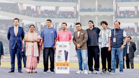 ICCના અધ્યક્ષ જય શાહે ICC મેન્સ T20 વર્લ્ડ કપ 2026 માટે પ્રથમ ટિકિટધારક તરીકે મેસીનું સન્માન કર્યું હતું