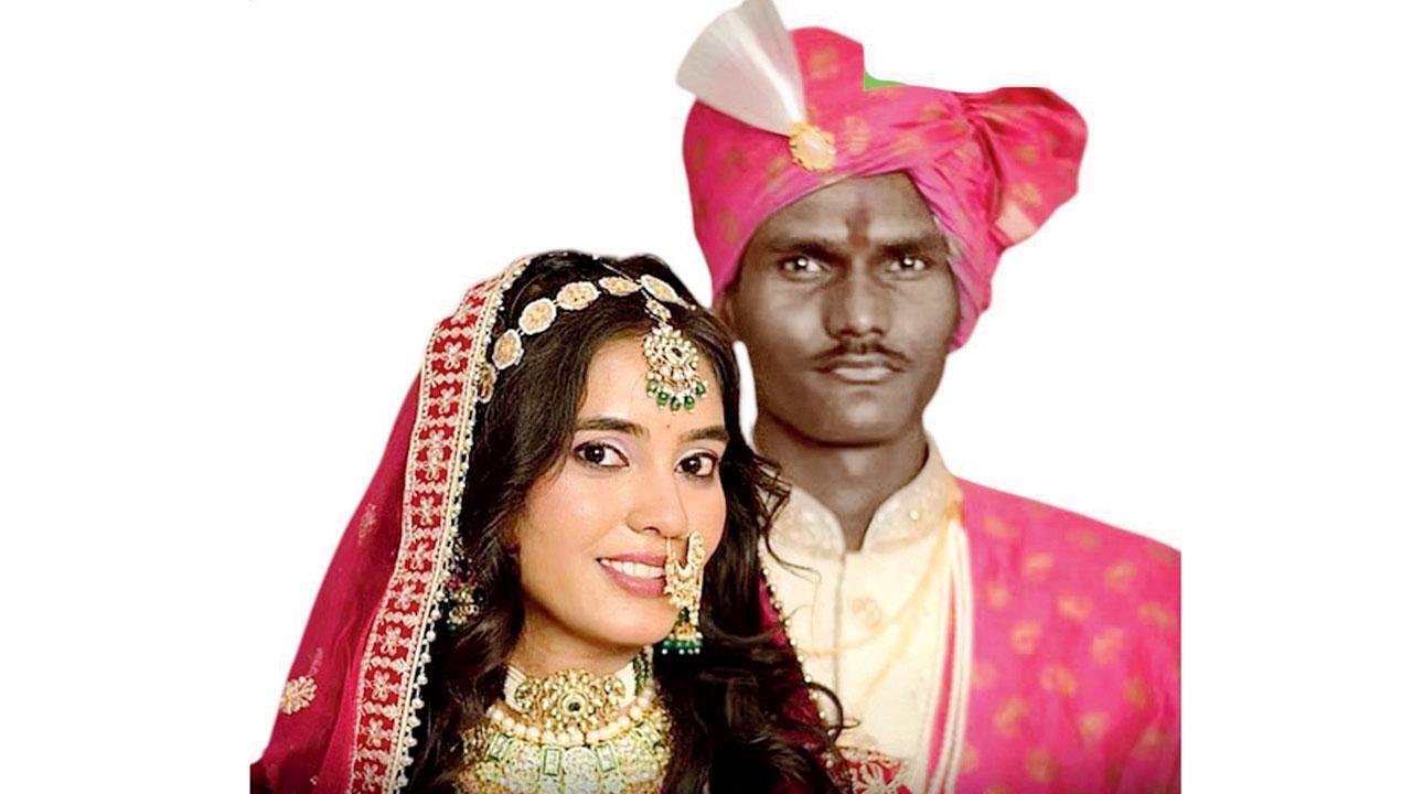 કપલમાં દુલ્હા રિષભ રાજપૂતની સ્કિન ખૂબ જ શ્યામ હતી જ્યારે દુલ્હન શોનાલી ચૌકસે ગોરી હતી