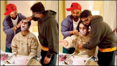 રિષભ પંત અને રાહુલ તેવટિયાએ સાથે મળીને નીતીશ રાણાની ૩૨મી વર્ષગાંઠ બનાવી યાદગાર