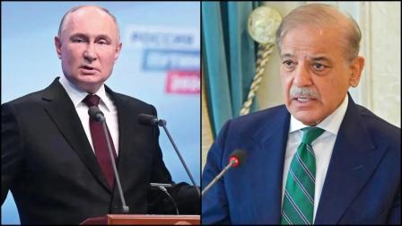 રશિયન રાષ્ટ્રપતિ વ્લાદિમીર પુતિન અને પાકિસ્તાનના વડા પ્રધાન શાહબાઝ શરીફ