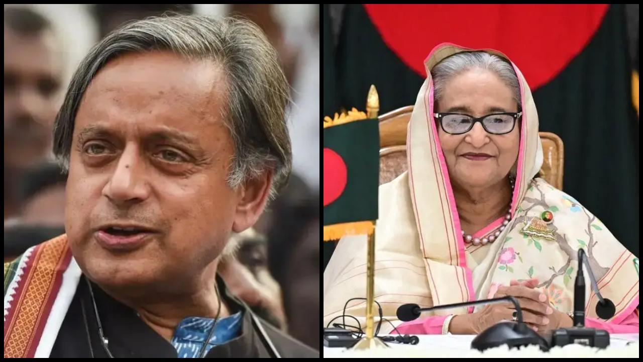 શશી થરૂર અને શેખ હસીના