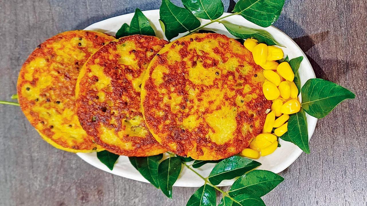 સ્વીટ કૉર્ન બન ઢોસા