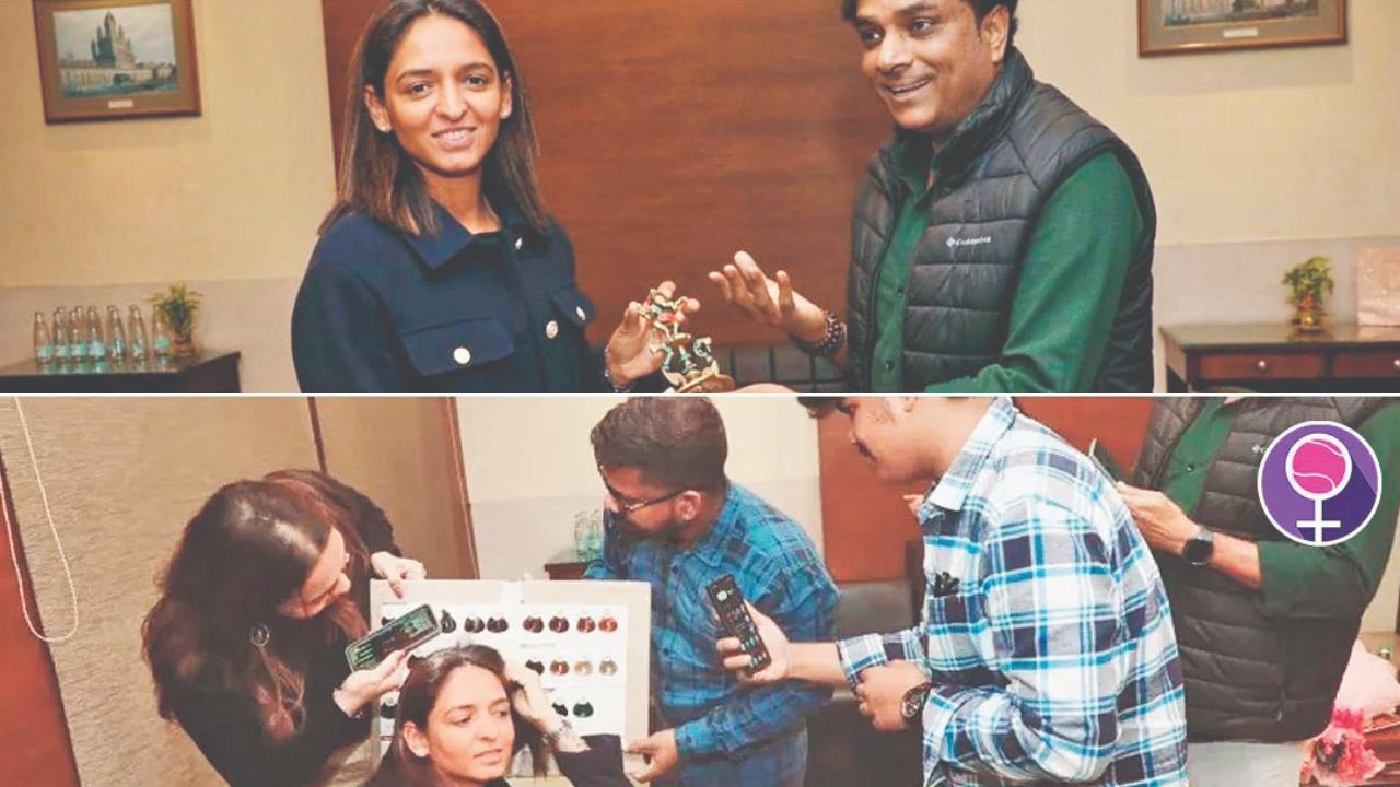 જયપુર વૅક્સ મ્યુઝિયમ ટીમે સ્ટૅચ્યુ માટે લીધાં હરમનપ્રીત કૌરનાં માપ