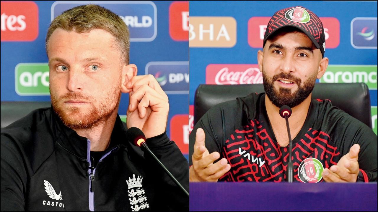 ઇંગ્લૅન્ડનો કૅપ્ટન જોસ બટલર, અફઘાનિસ્તાનનો કૅપ્ટન હશમતુલ્લાહ શાહિદી